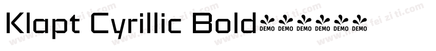 Klapt Cyrillic Bold字体转换